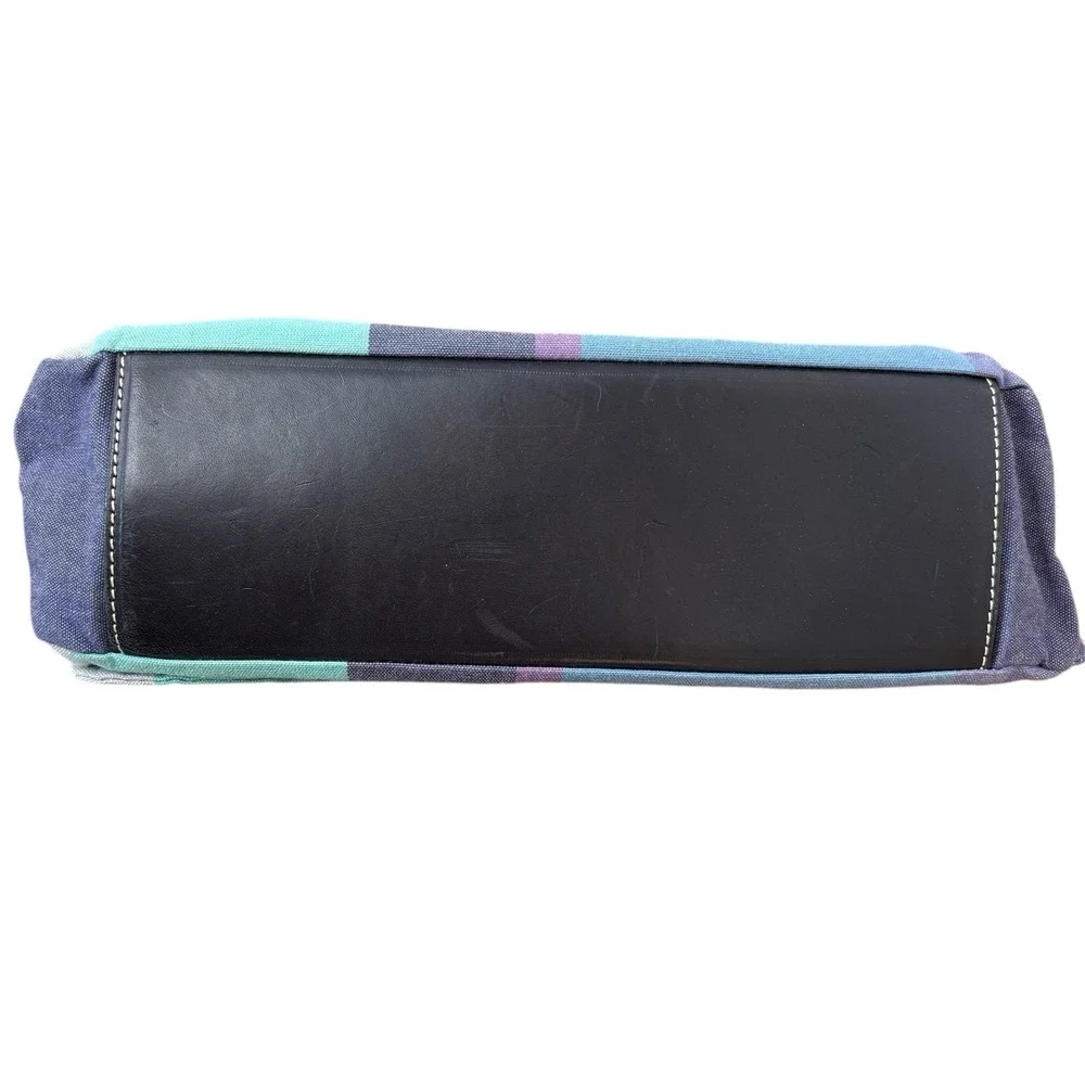 Fabriano‎ Cloth Messenger Bag Multicolor Striped Adjustable Strap Made in Italy